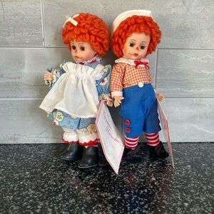 Madame Alexander set of 2 dolls - mop top Wendy and mop top Billy